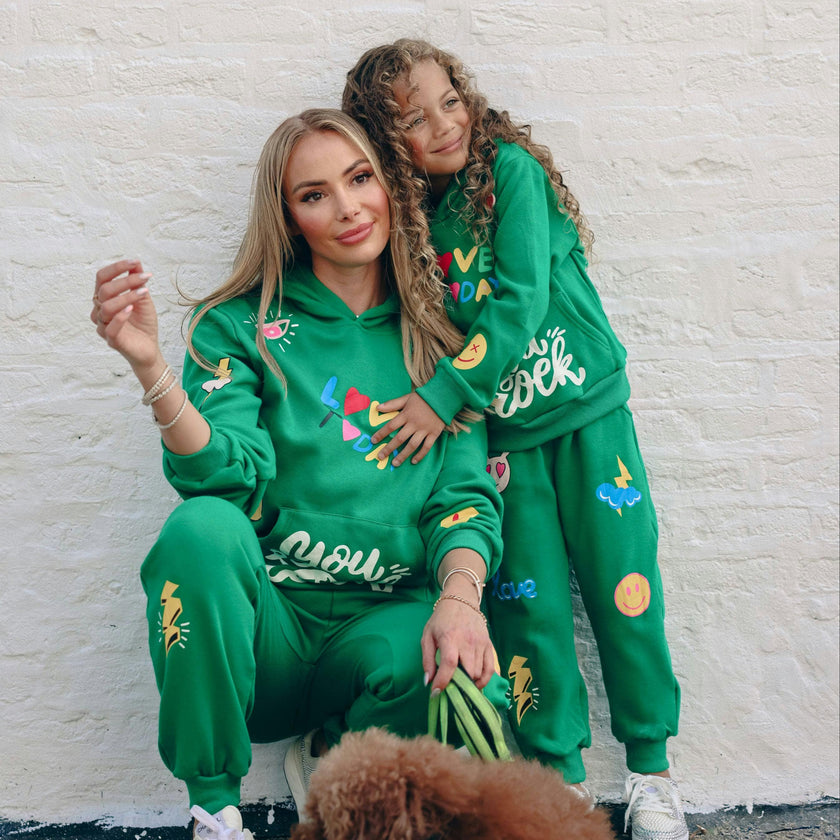 You Rock Doodle Print Hoodie And Pant Set