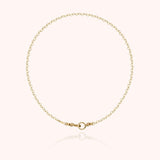 Women's Linked Hearts Chain Necklace, Yellow Gold