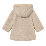 Beige Terry Hooded Coat