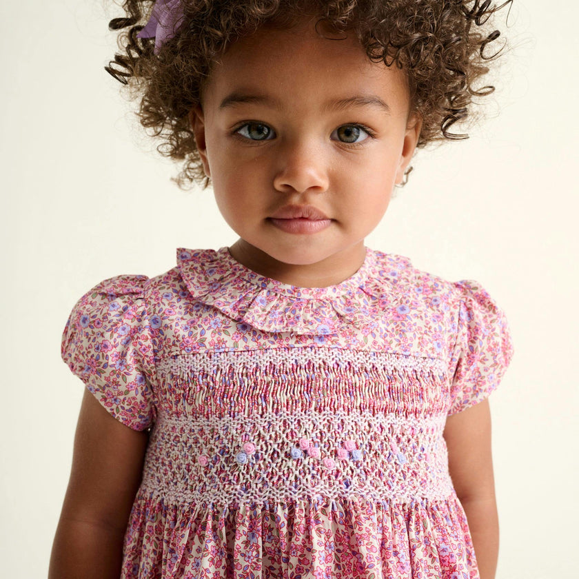 Smocked Baby Dress Lavender