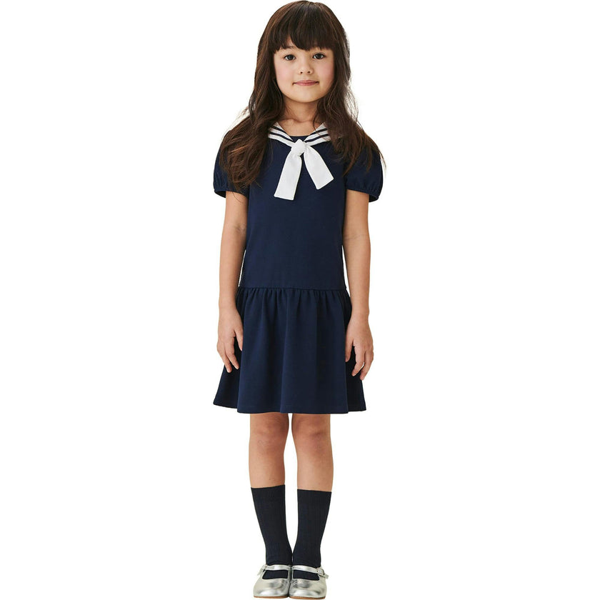 Navy Crisanta Girl Nautical Drop Waist Dress