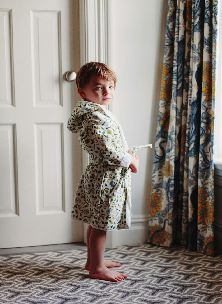 Organic Children’s Bathrobe - Happy Monkey