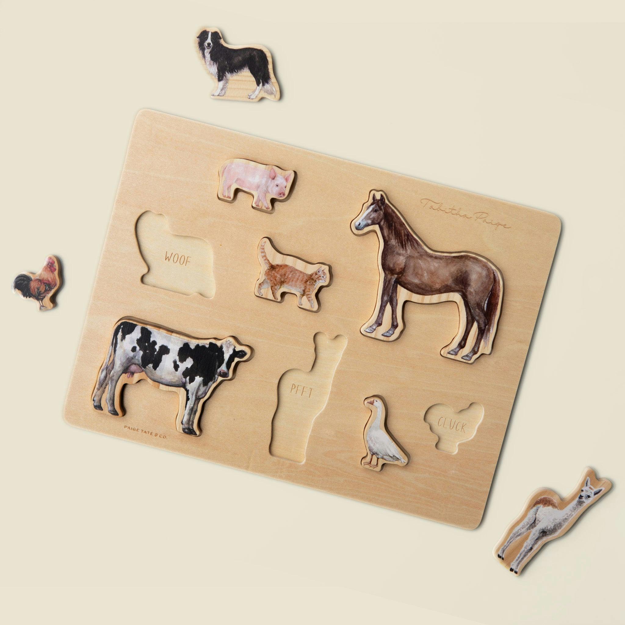 Farm Animals Chunky Wooden Puzzle