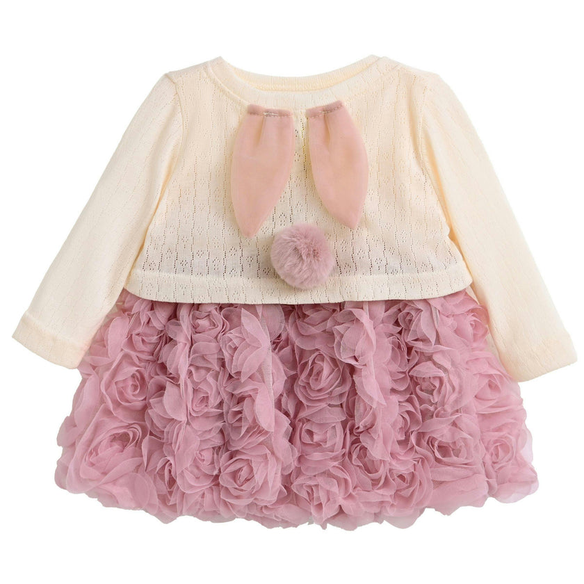 Ivory Rose Rabbit Cardigan Dress