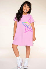 Washed Cotton Short Sleeve T-Shirt Dress
