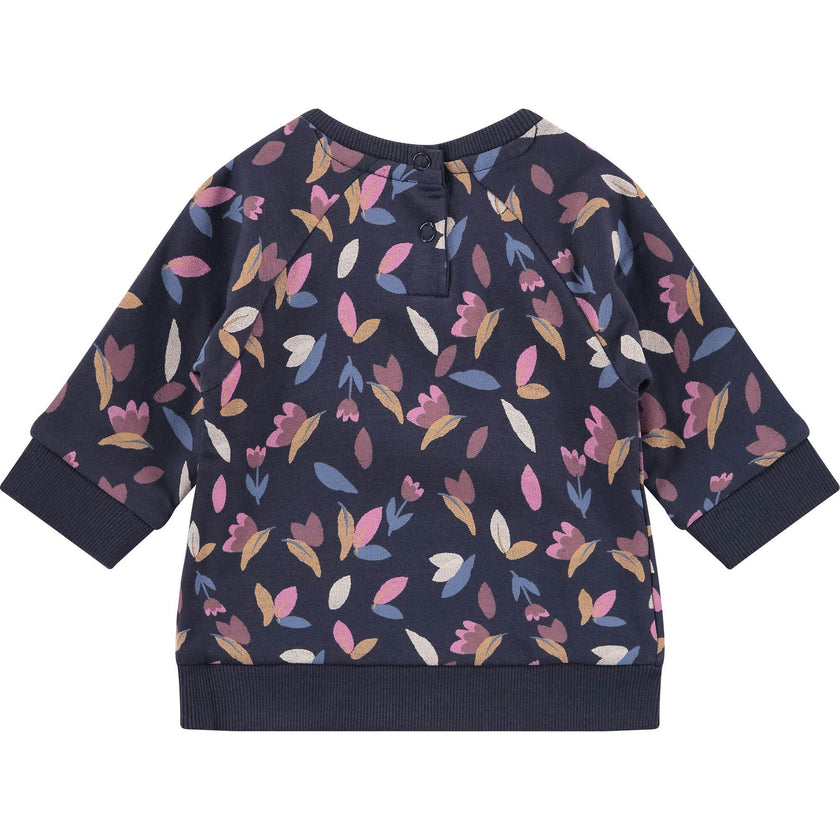 Allover Flower Print Sweatshirt
