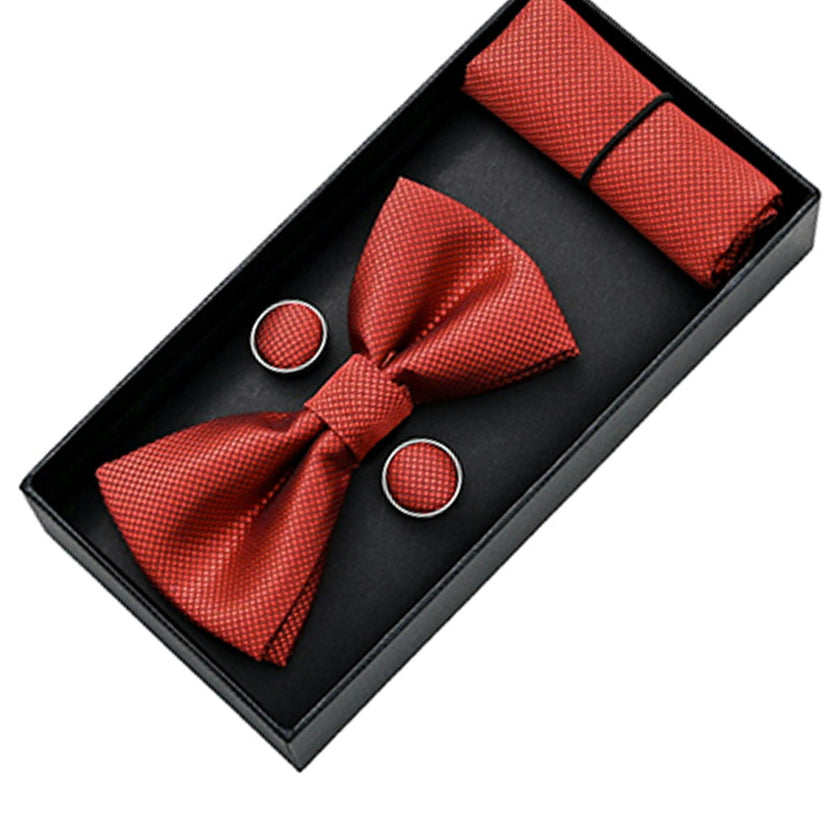 Orange Crosshatch Bowtie Set