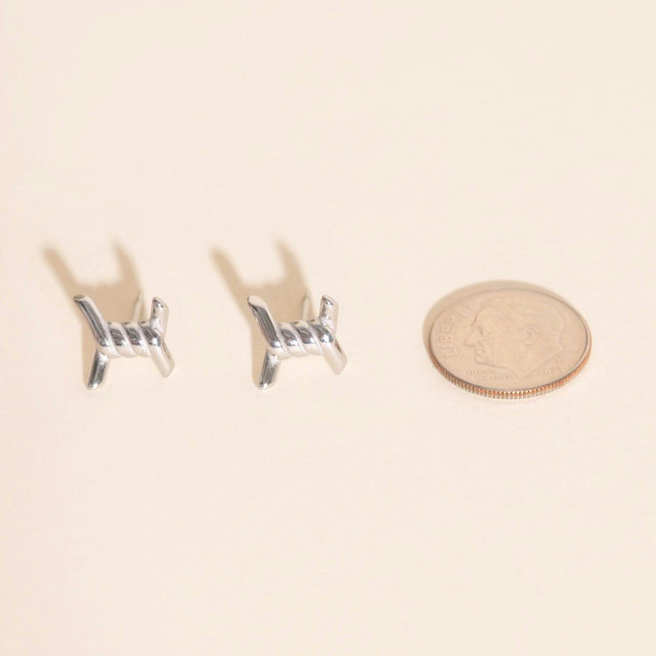 Barbed Wire Stud Earrings