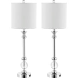 Erica Crystal Candlestick Lamps With USB Port