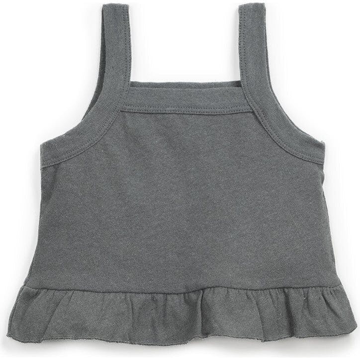 Ruffled Hem Thick Strap Tank Top