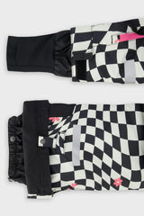 Two Piece Teknik Snowsuit White And Bright Pink Checkered Print