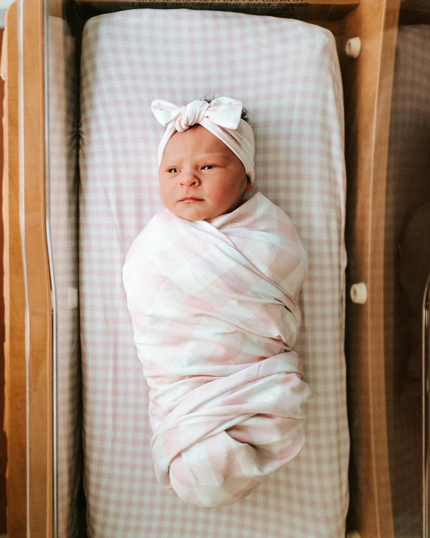 Sunday Picnic, Pink Blush - Bamboo Newborn Nest