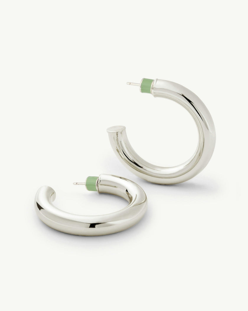 1" Perfect Hoops in Silver
