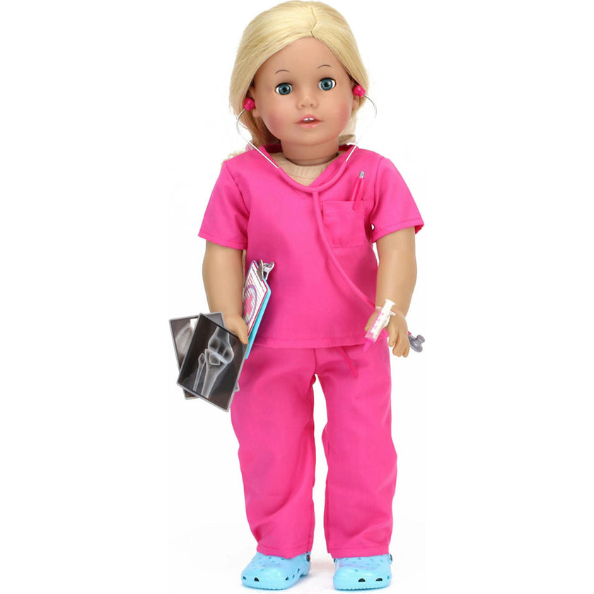 Sophia's 10-Piece Medical Set wth Scrubs, Lab Jacket and Accessories for 18" Dolls, Multi