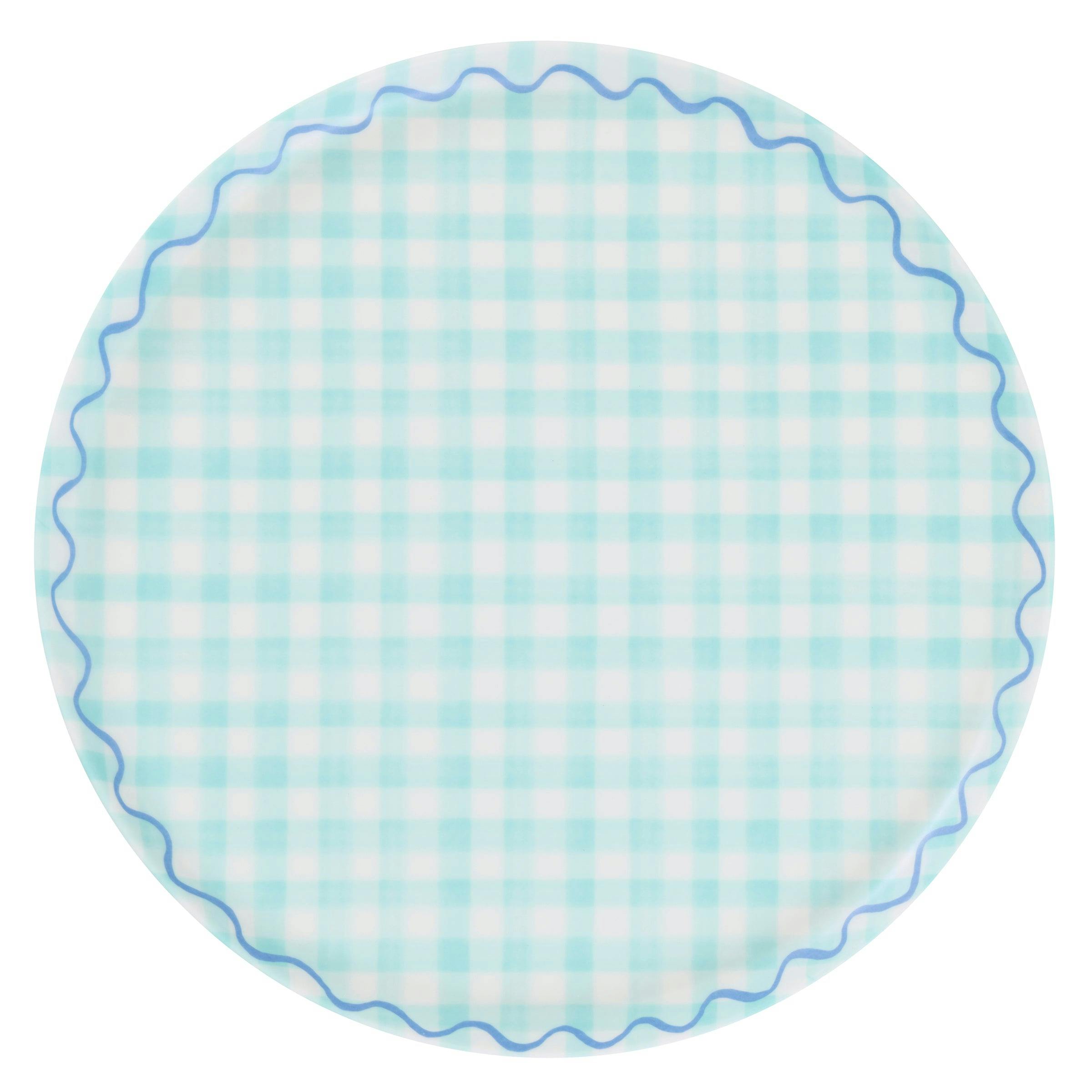 Gingham Reusable Large Plates