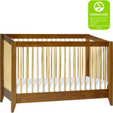 Sprout 4-in-1 Convertible Crib with Toddler Bed in Chestnut & Natural Conversion Kit