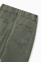 TNS Denim Baggy Pant Tea Leaf