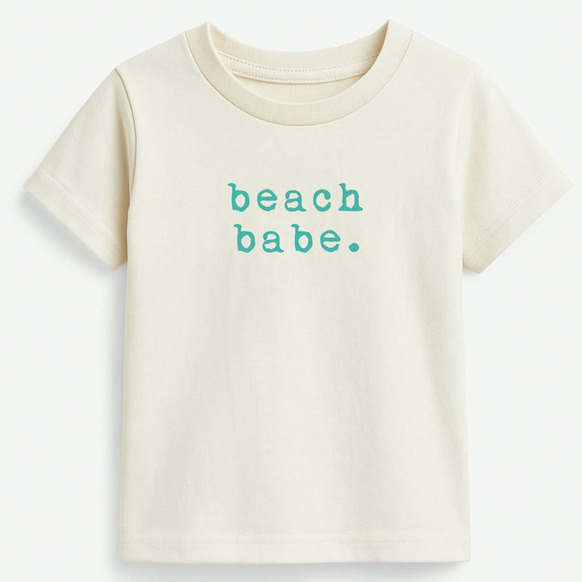 Beach Babe Seafoam Organic Cotton Short Sleeve Toddler T-Shirt