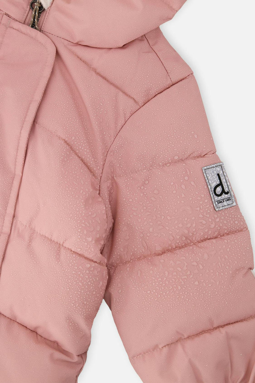 Baby Cloud One Piece Snowsuit Adapted For Car Seats Pale Dusty Pink