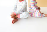 Rainbow Stripe 2-piece Pajama