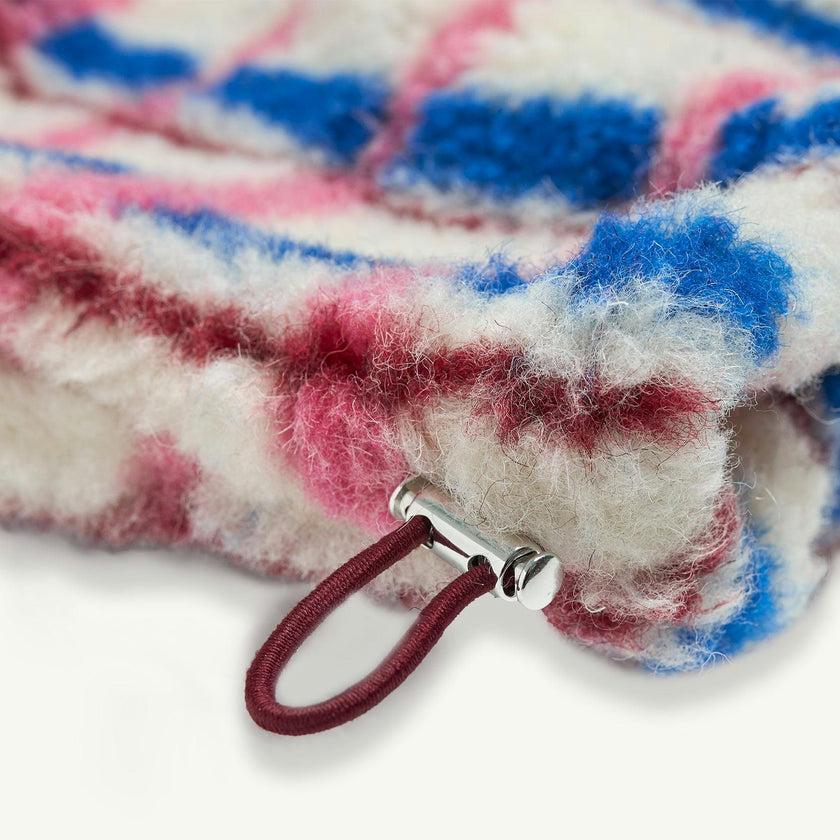 children's merino wool kangaroo jacket - pink & cobalt