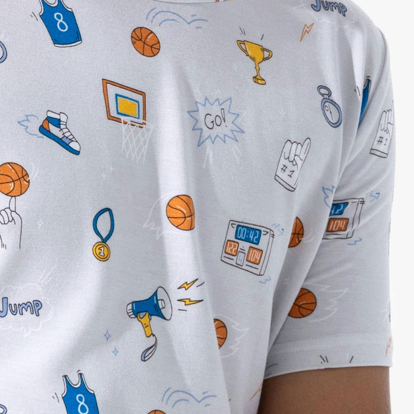 All Star Basketball Bamboo Kids Pajama Short Set
