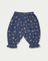 Poppy Baby Bloomer Trousers - Ditsy Bouquet Navy