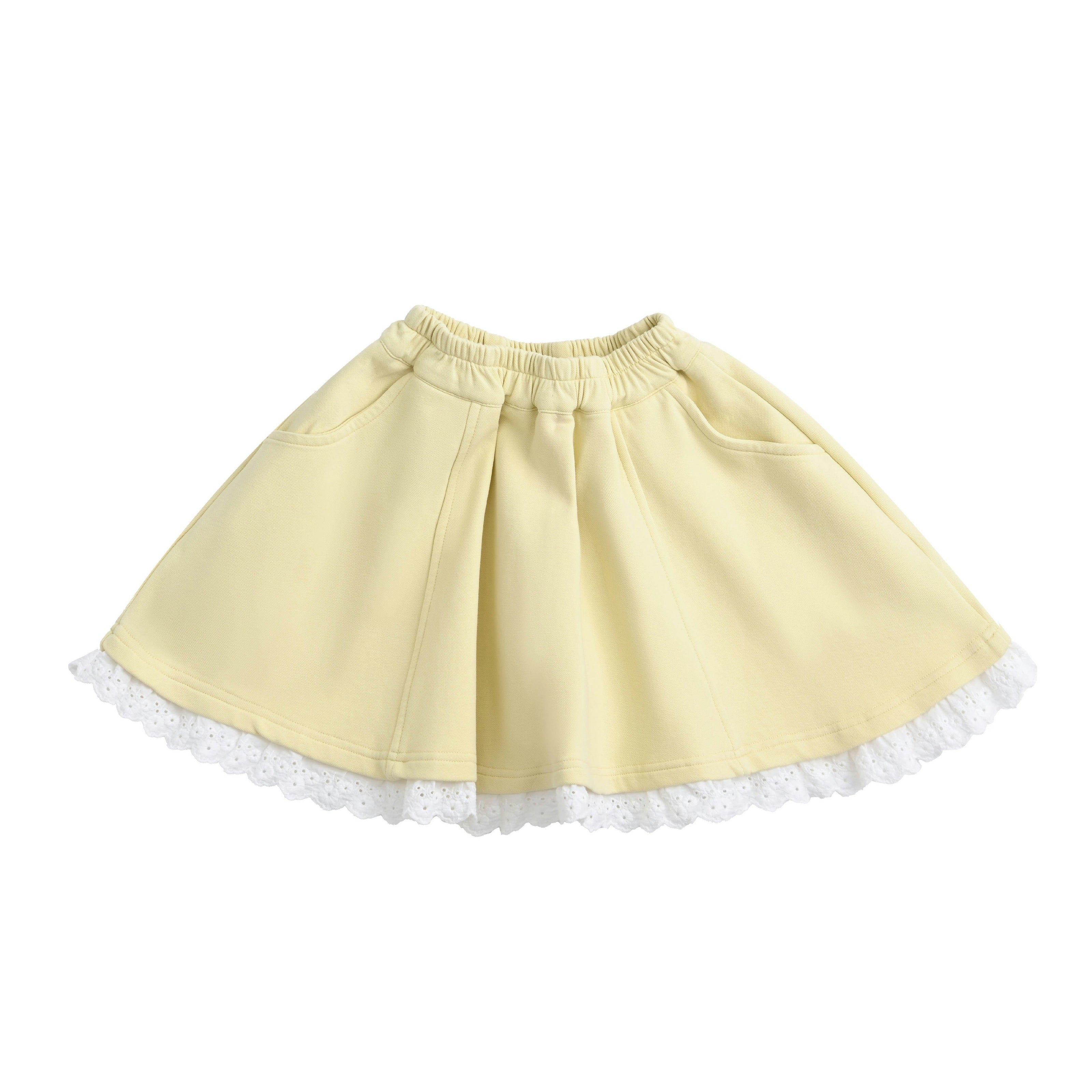 Light Yellow Ruffle Skirt Set