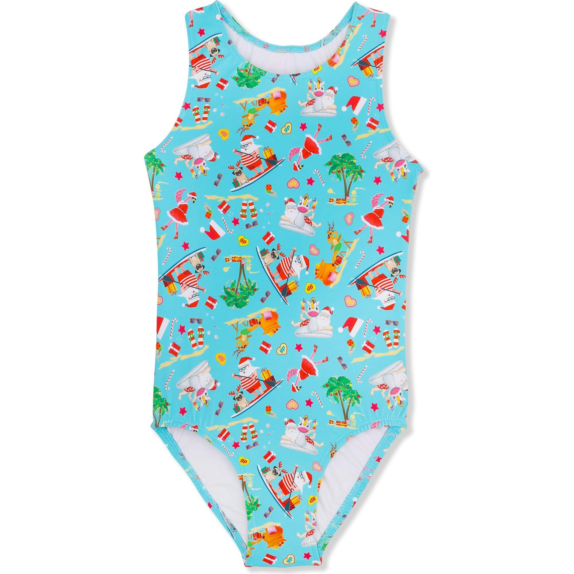 Beach Holiday Racer Back Sleeveless Leotard, Turquoise