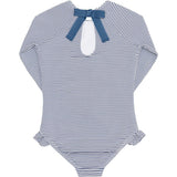 Girls Harbor Stripe Rashguard One Piece