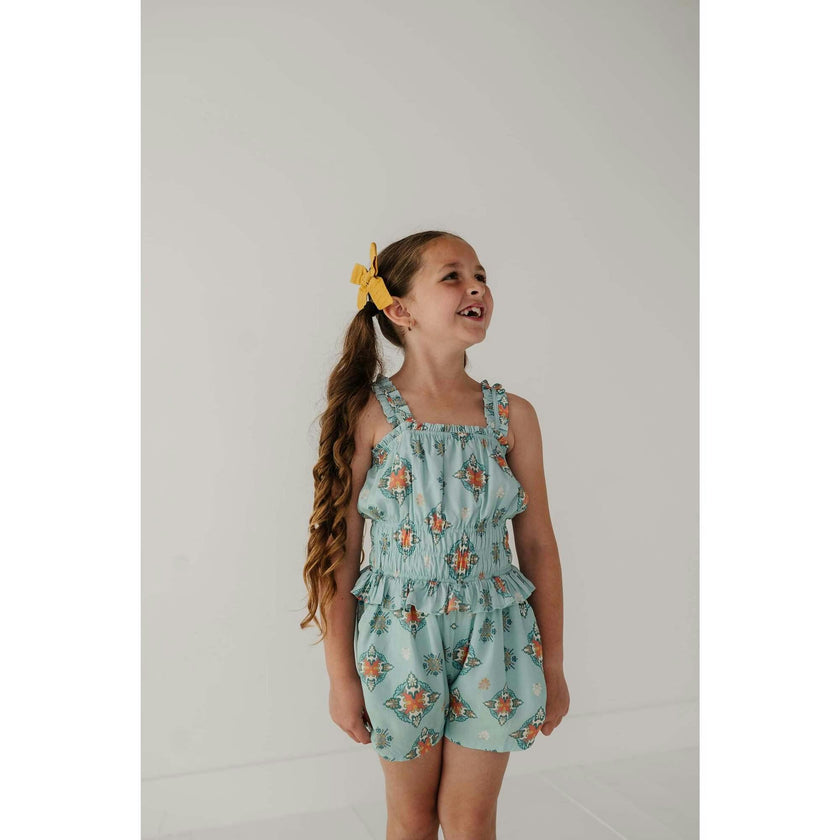 Ruffle Strap Shorts Romper
