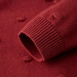 Wine Knit Popcorn Cardigan