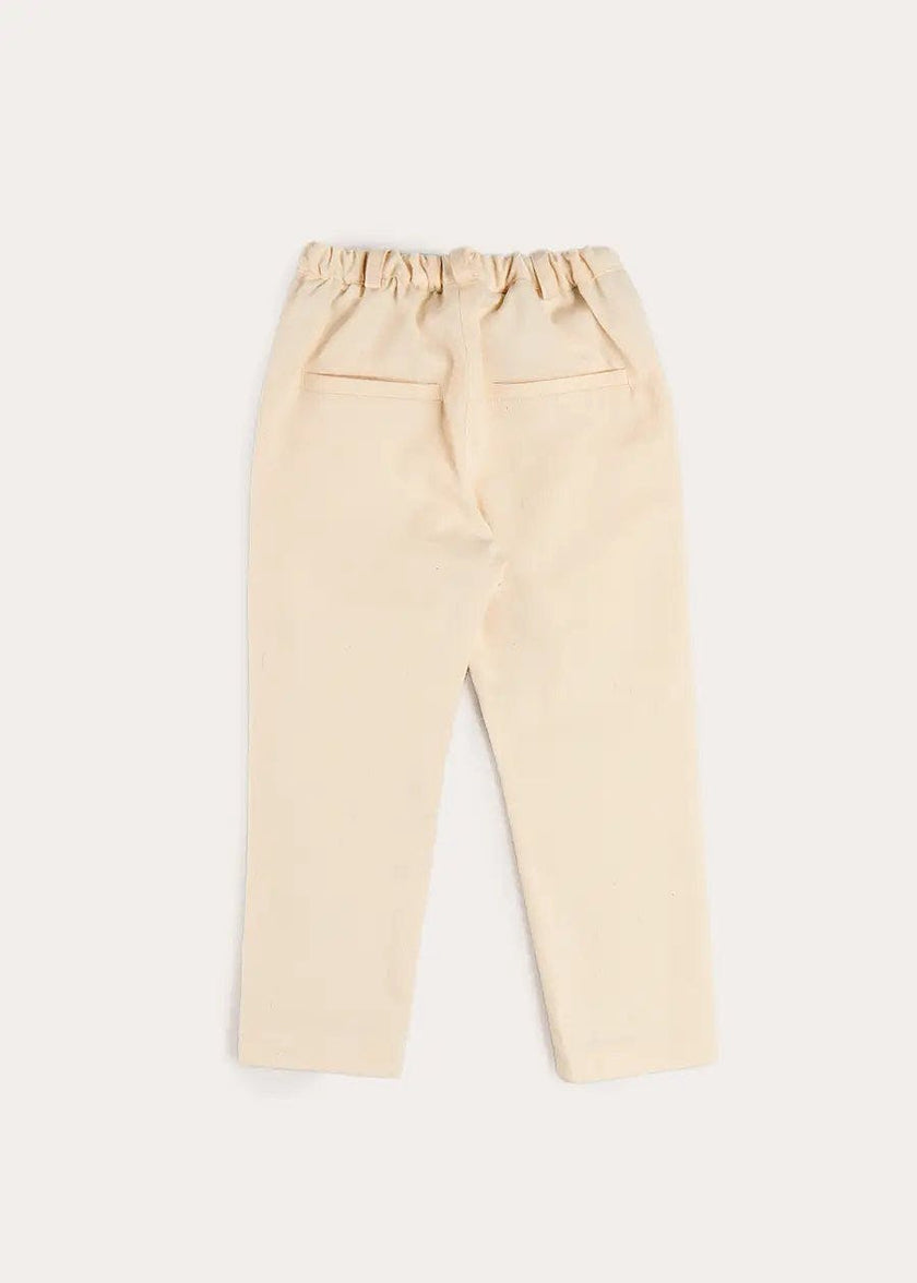Elasticated Waist Trousers in Cream (18mths-5yrs)