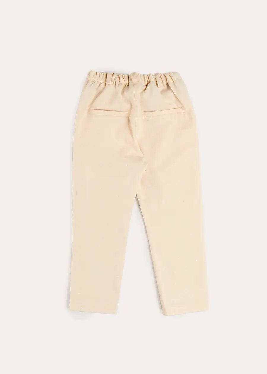 Elasticated Waist Trousers in Cream (18mths-5yrs)