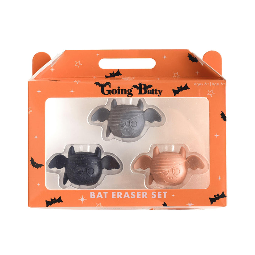 Going Batty Bat Eraser Set