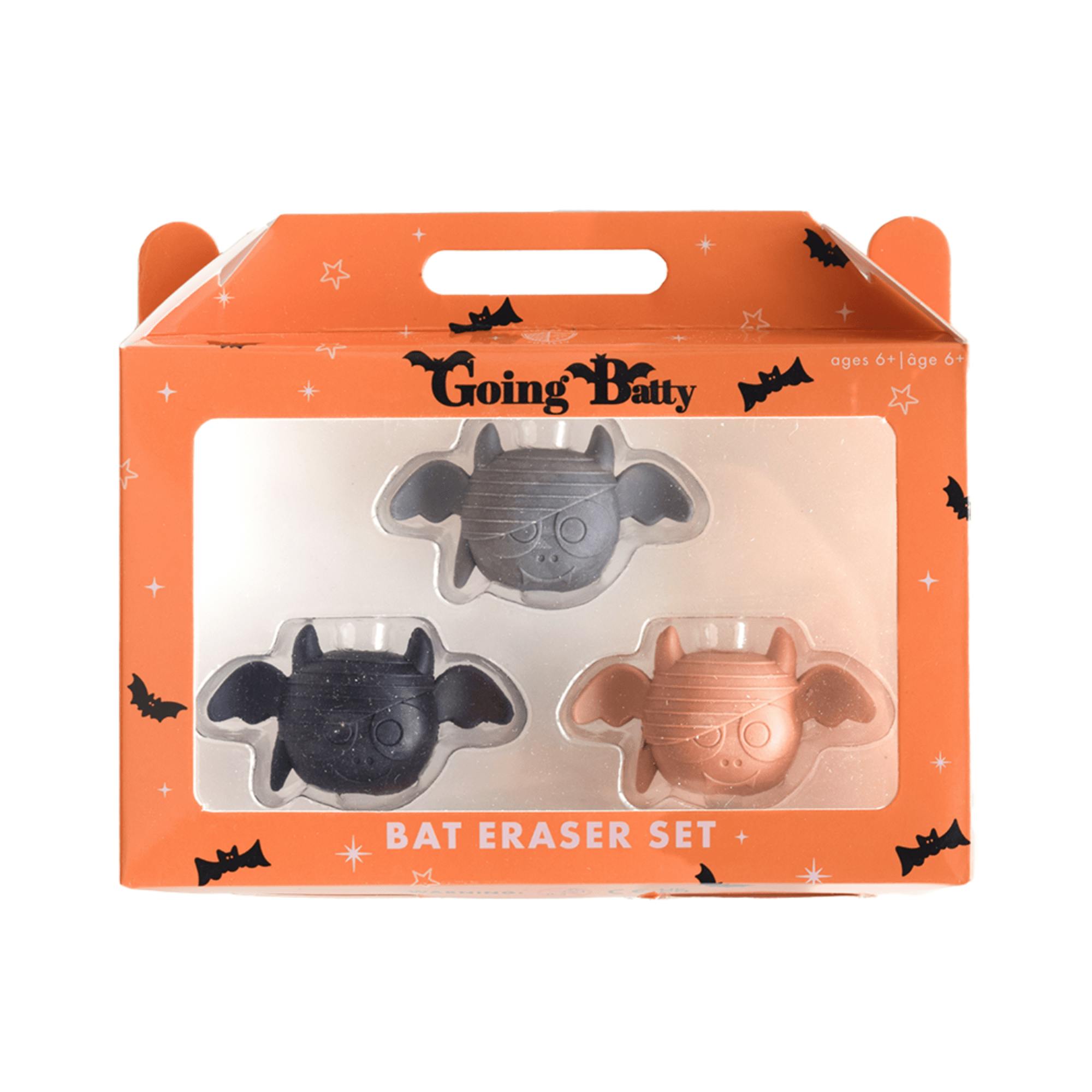Going Batty Bat Eraser Set
