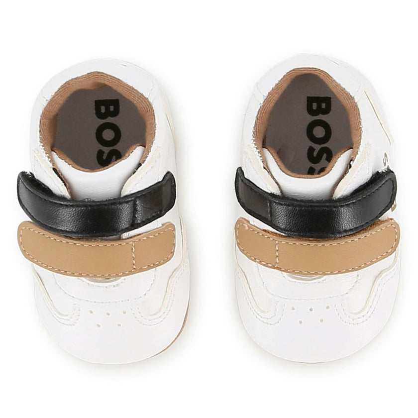 White Branded Baby Sneakers