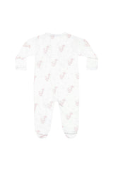 Pink Elephant Zipper Footie