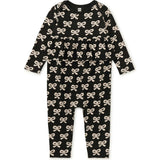 Pretty Peplum Baby Romper, Black