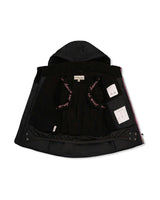 Two Piece Play Snowsuit Black, Blue And Pink Colorblock With Heart Print Pants