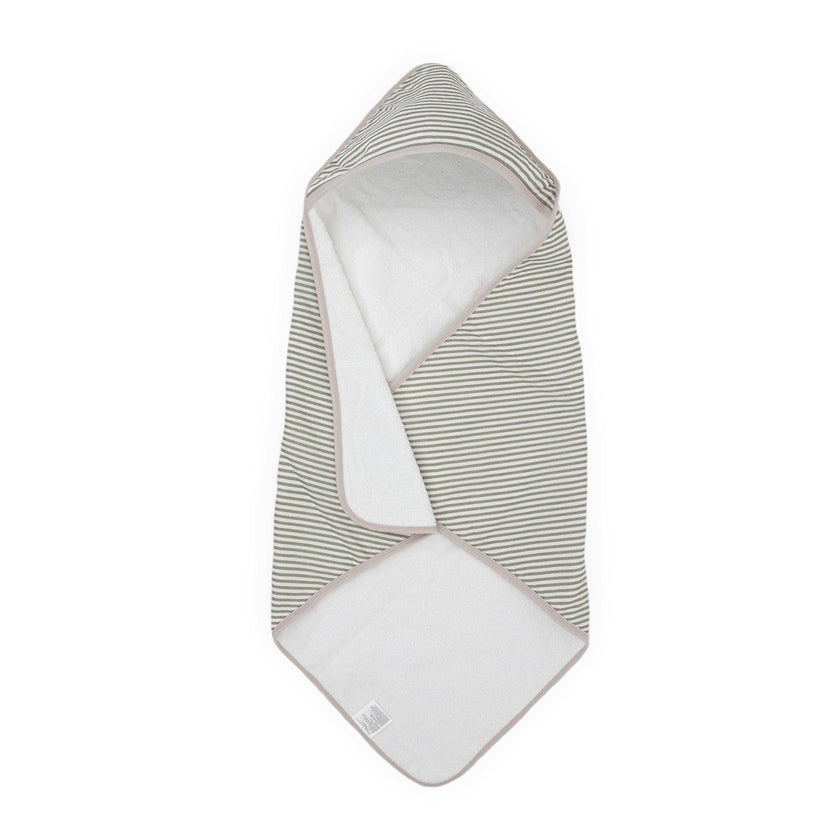Infant Hooded Towel - Grey Stripe