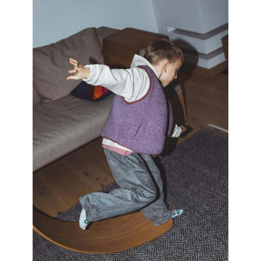 children's merino wool vest - lilac cloud