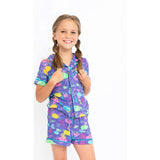 Smiley Face Short Sleeve Pajama Set