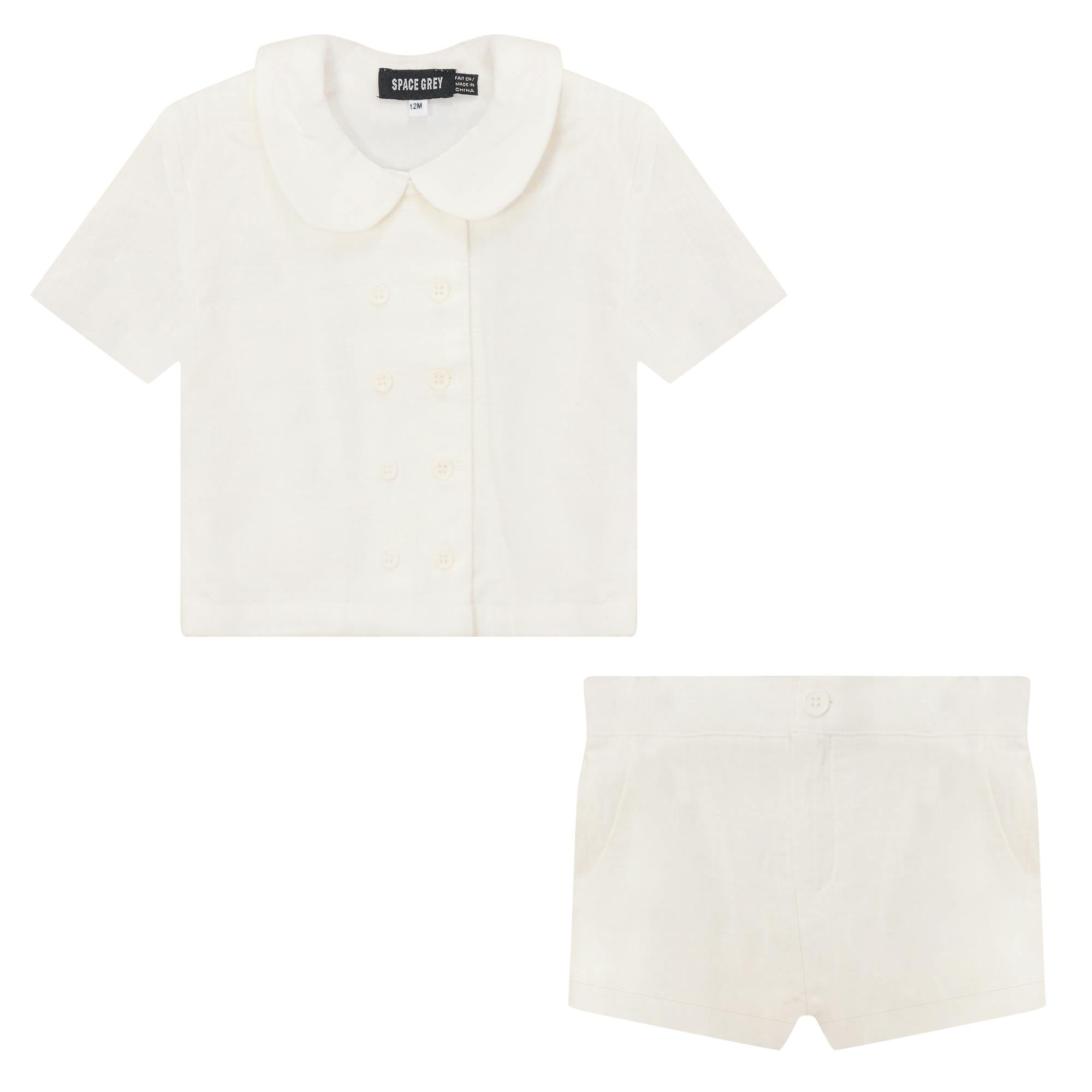 Woven Double Breasted 2Pc Set