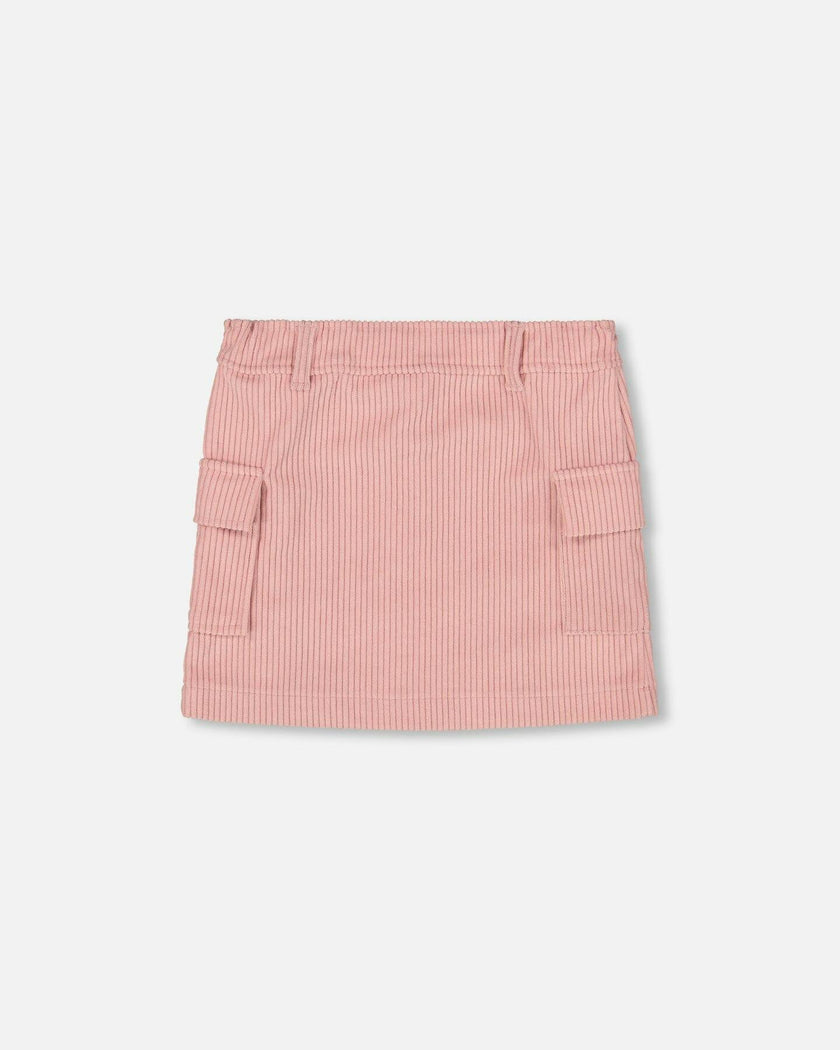 Corduroy Skirt with Cargo Pockets