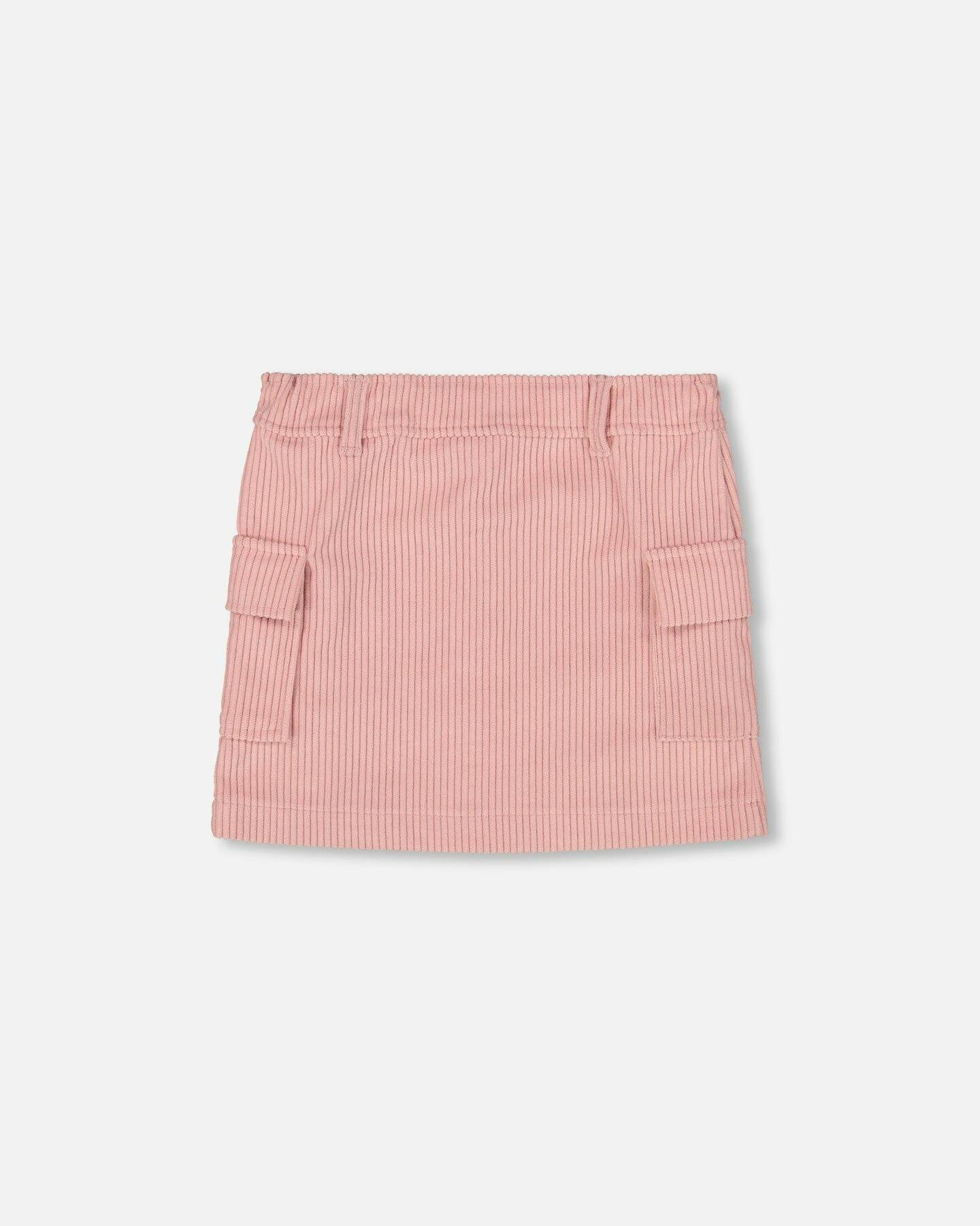 Corduroy Skirt with Cargo Pockets