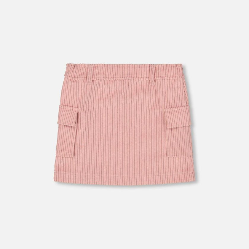 Corduroy Skirt with Cargo Pockets