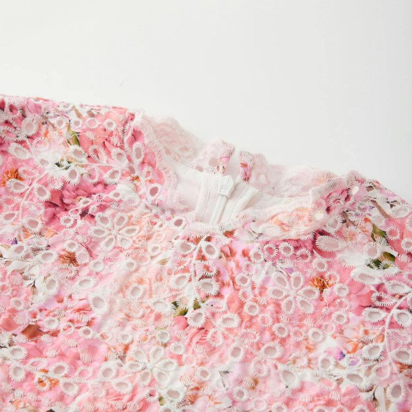 Julietta Cotton Embroidered Mini Dress