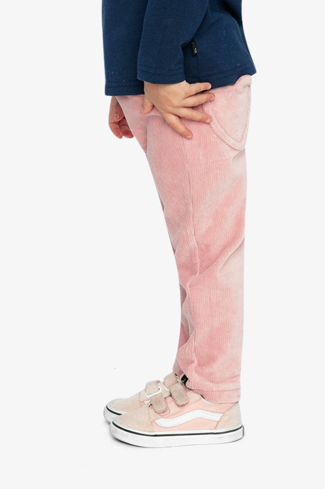 Stretch Velour Treggings Pale Dusty Pink