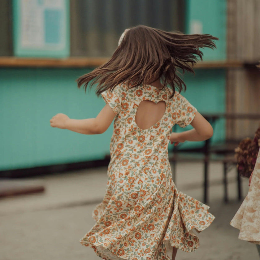 Sweetheart Twirl Dress | Organic Cotton Jersey - In Bloom